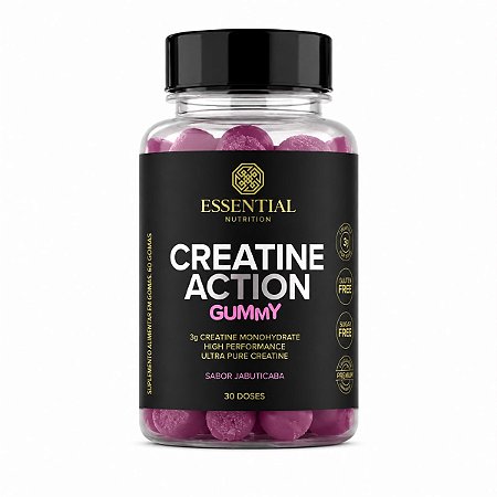 Creatine Action Gummy 60 Gomas Jabuticaba Essential Nutrition