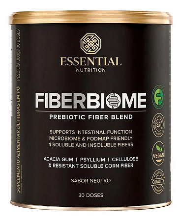 Fiberbiome Prebiotico E Fibra 300g Neutro Essential Nutrition