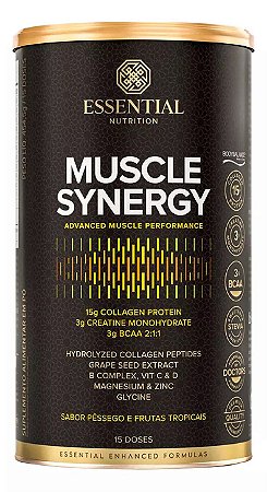 Muscle Synergy 454,5g Pêssego e Frutas Tropicais Essential Nutrition