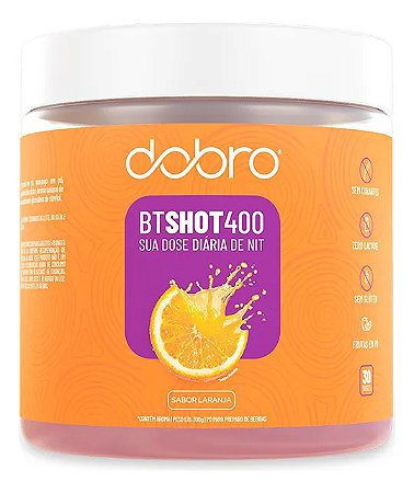 Bt Shot 400 Suplemento Em Pó 300g Laranja Com Morango Dobro