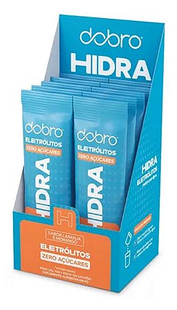 Hidra Eletrólitos Hidratação 10 Sachês Laranja e Morango Dobro