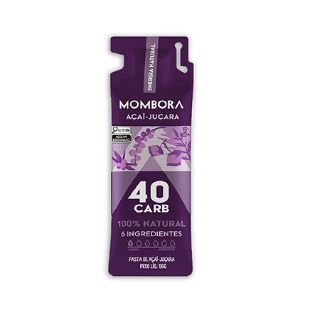Gel Carbo 40 Carb 56g Açai Juçara Mombora