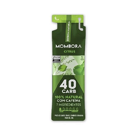 Gel Carbo 40 Carb Com Cafeína 59g Citrus Mombora