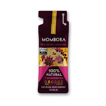 Gel Carbo 33g Açai Juçara e Maracujá Mombora