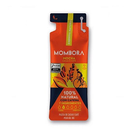 Gel Carbo Com Cafeína 30g Mocha, Cacau e Café Mombora