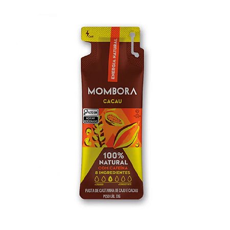 Gel Carbo Com Cafeína 33g Cacau e Castanha De Caju Mombora