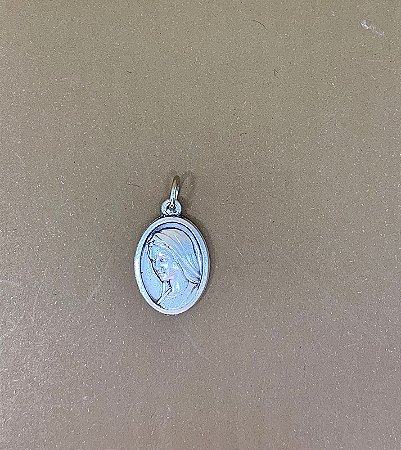 Medalha Rainha da Paz e Igreja (16 mm) Prata - Medjugorje