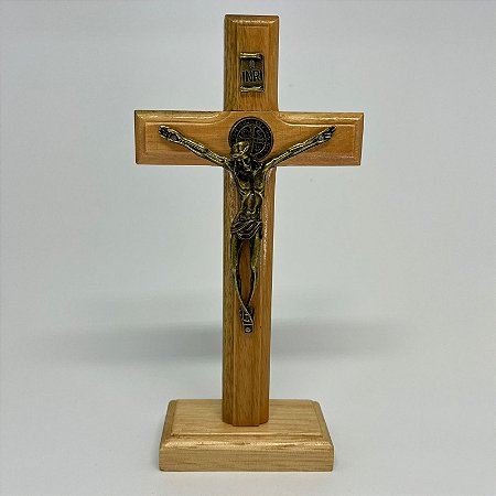 Cruz de Mesa (17 cm) - Ouro Velho (5365)