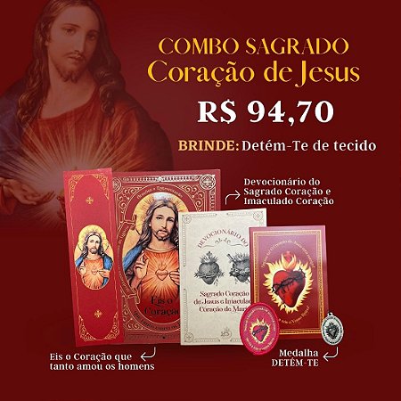 Combo Devocional Sagrado Coração de Jesus