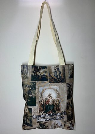 Bolsa Augusta Rainha do Céu Senhora dos Anjos 35x33 cm