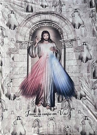 Manto de Jesus Misericordioso | Grande (1,10 x 1,50) - Instituto Hesed (8889)