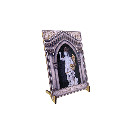 Quadro de São Miguel em MDF - 10x15 cm
