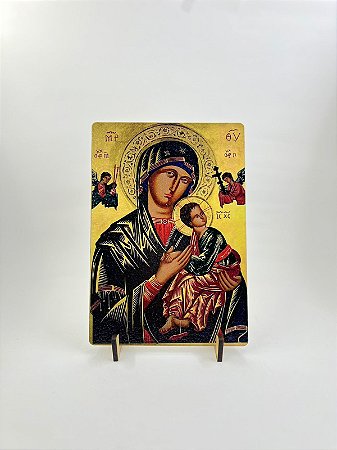 Quadro em MDF (porta retrato) 14 x 20 cm - Nossa Senhora do Perpetuo Socorro