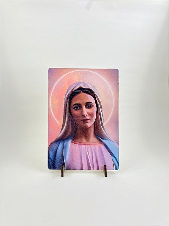 Quadro em MDF (porta retrato) 14 x 20 cm - Nossa Senhora Rainha da Paz