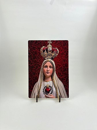 Quadro em MDF (porta retrato) 14 x 20 cm - Nossa Senhora de Fátima (modelo 1)