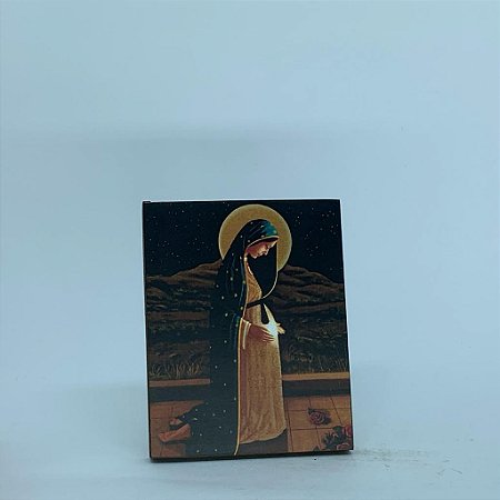 Icone 10cm (10 x 8) madeira - NOSSA SENHORA GRAVIDA