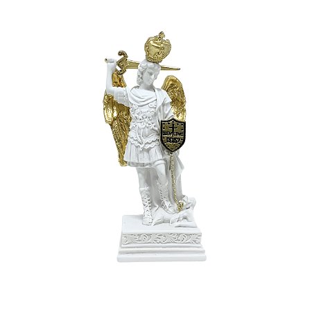 Imagem São Miguel Glorioso 12 cm Pó de Mármore - Hesed