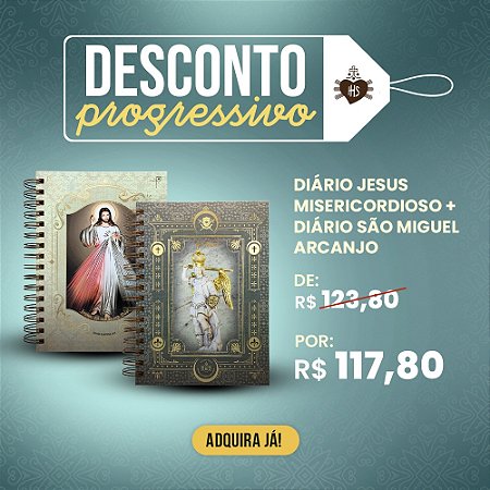 Combo 02 Diários Espirituais 2025 | Jesus Misericordioso  / São Miguel