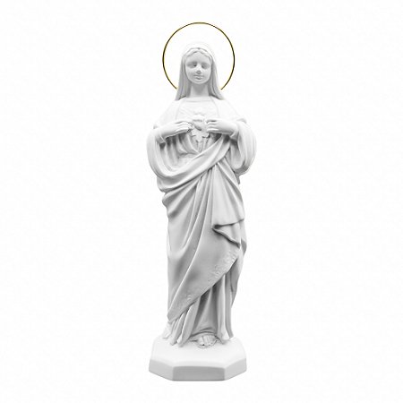 Imaculado Coração de Maria 31 cm - Pó de Mármore