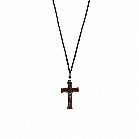 Colar Crucifixo 6mm Mesclado com Cristo