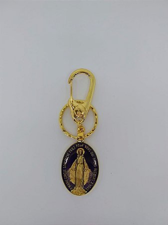 Chaveiro Nossa Senhora das Graças 43mm - dourado (4589)
