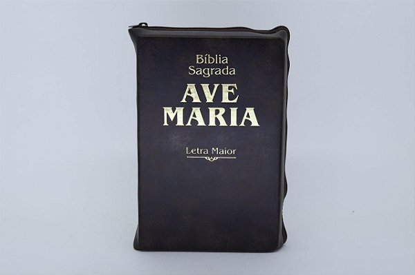 Bíblia Sagrada Ave-Maria Letra maior zíper marrom (5997)