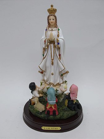 Nossa Senhora de Fátima com pastores 24,1 cm (8088)