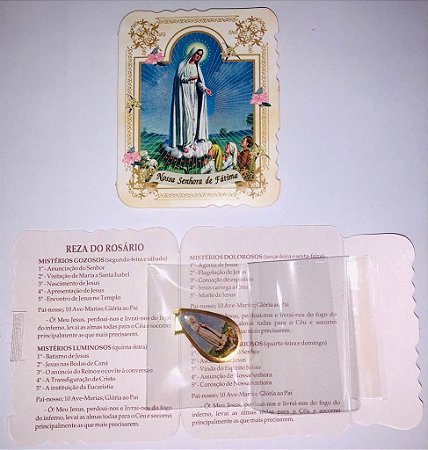 Lembrança com medalha Gota - Nossa Senhora de Fátima (0092)