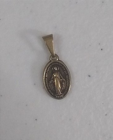 Medalha Nossa Senhora das Graças 10mm Ouro Velho (5109)
