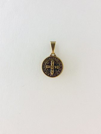 Medalha São Bento 13mm Ouro Velho (5207)