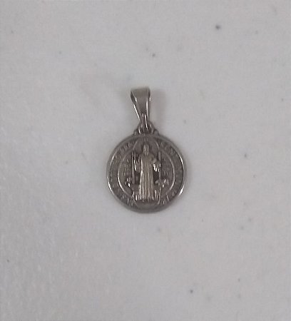 Medalha São Bento 13mm Prata Velha (5207)