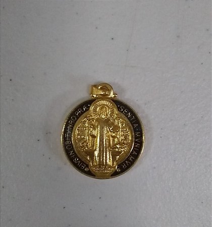 Medalha de São Bento (30 mm) Dourada Resinada (5161)