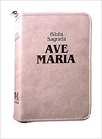Bíblia Ave Maria - Zíper Strike - Média - Rosa (0585)