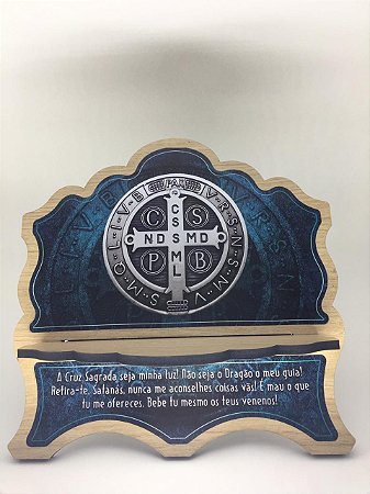 Porta Bíblia MDF - Medalha de São Bento (6330)