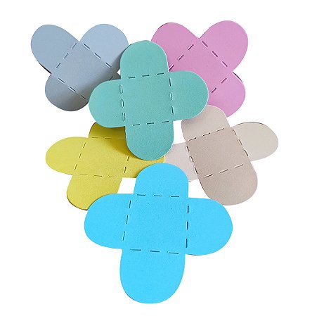 Forminha de Doce 4 Pétalas Várias Cores