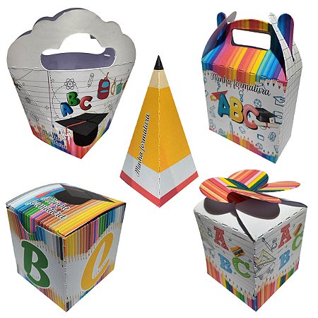 20 Caixinhas Tema Formatura Abc Sem Personalização