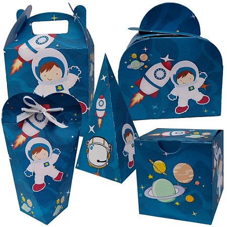 20 Caixinhas Tema Astronauta Sem Personalização