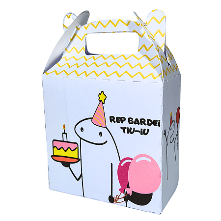 Caixa Maleta Tema Flork Menina Sem Personalização