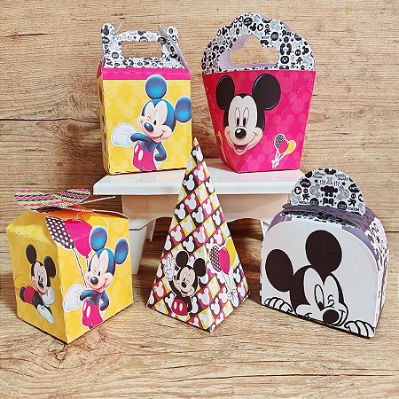 20 Caixinhas Tema Mickey Sem Personalização