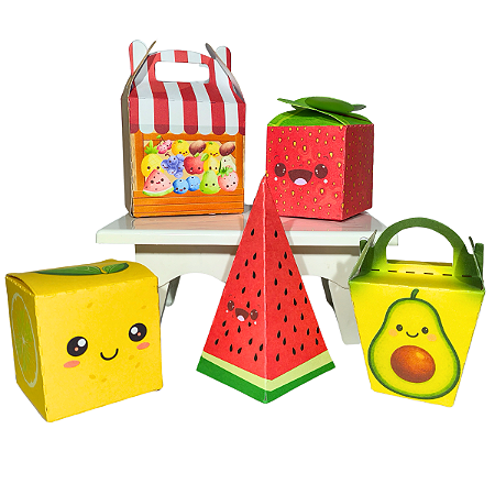 20 Caixinhas Tema Frutinhas Quitandinha Sem Personalização