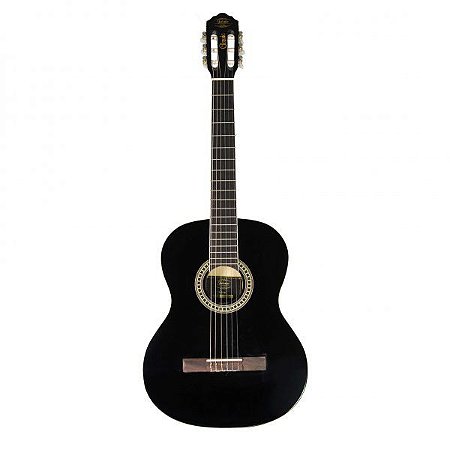 Violão Clássico Nylon Preto Brilho Jahnke JVAC001