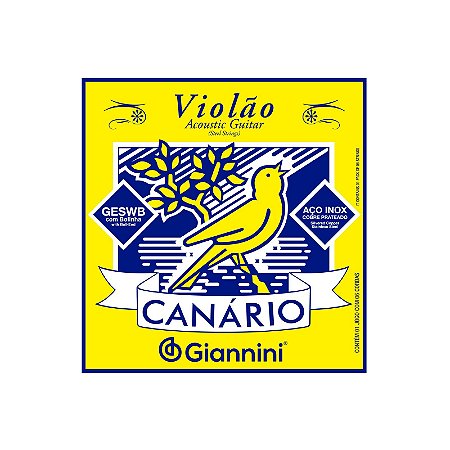 Encordoamento Violão Aço Canário Giannini 011 GESWB