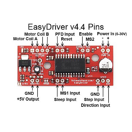 Carte Driver Moteur Pas à Pas A3967 EasyDriver - Lot De 5 - Pour Arduino, Imprimante 3D - V44 - 2