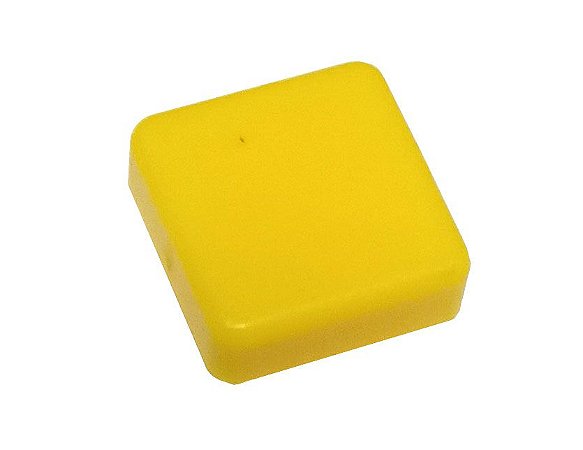 Capinha Quadrada para Push Button 12x12x7,3mm - Amarelo