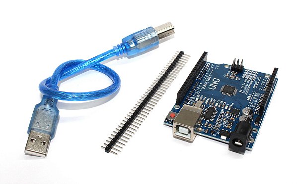 Placa Compatível Arduino Uno R3 Atmega328p + Cabo Usb + Pinos