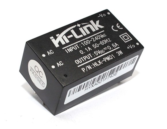 Mini Fonte HLK-PM01 Hilink 100~240VAC Para 5v DC 3w