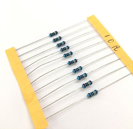 Resistor 1/4W 1% - 10R - 10 UNIDADES