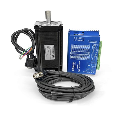 Kit Easy Servo Motor de Passo Nema 34 120Kgf.cm Encoder + cabo + Driver