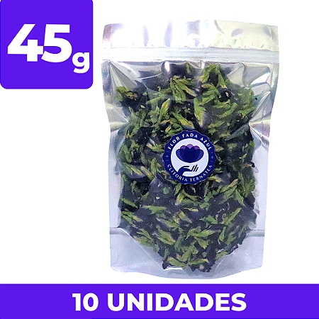 KIT 10 Pacotes 45g Flores Desidratadas de Fada Azul ® - Clitoria Ternatea (faz 25L cada)