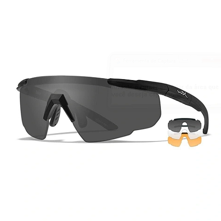 Óculos WILEY X - Modelo SABER ADVANCED Com 3 Lentes